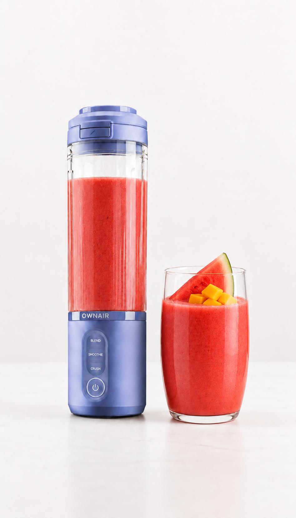 Stay Cool This Summer with the Watermelon Mango Refresher and OWNAIR Portable Blender 