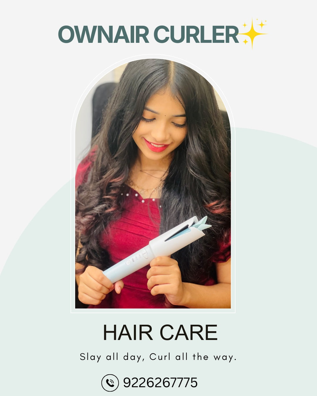 Styled using OWNAIR Hair Curler by a real user from the OWNAIR community.