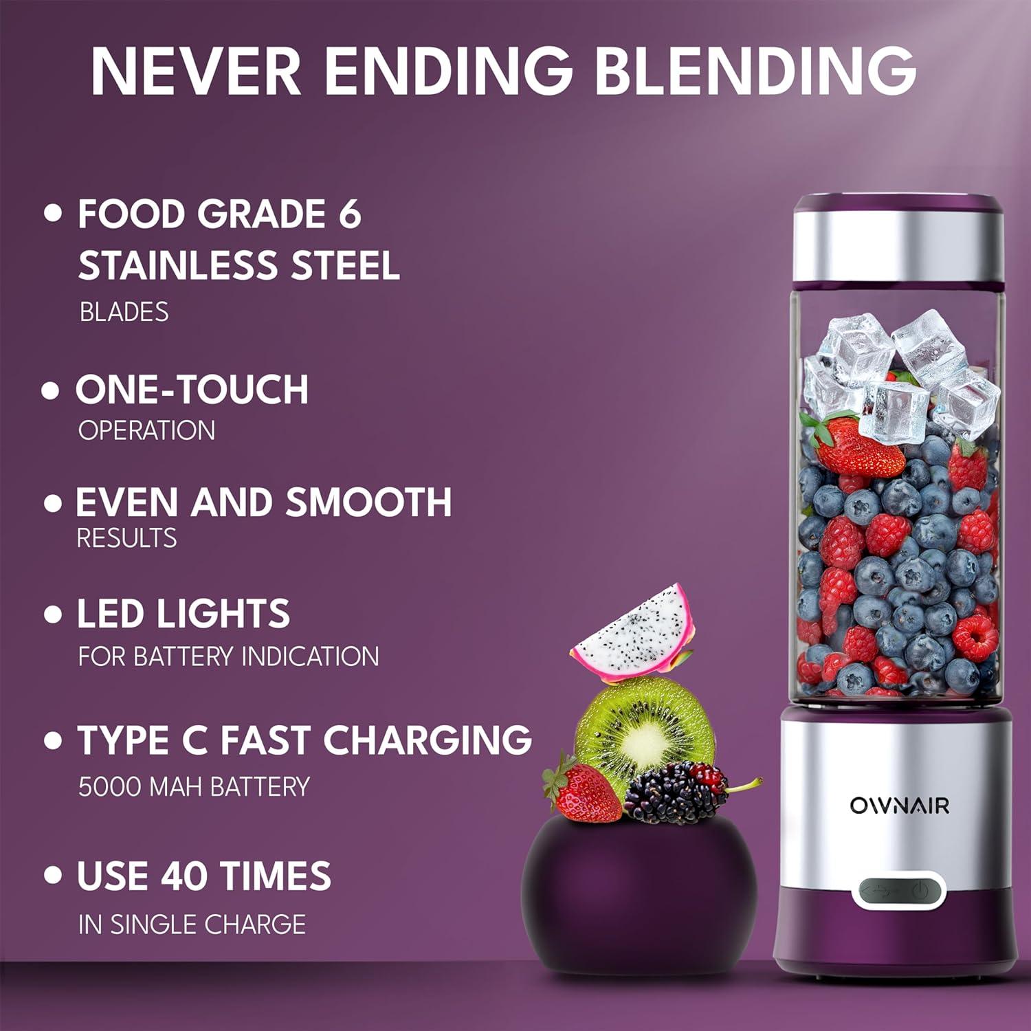 OWNAIR Portable Blender: Safety Tips & Indicator Light Guide