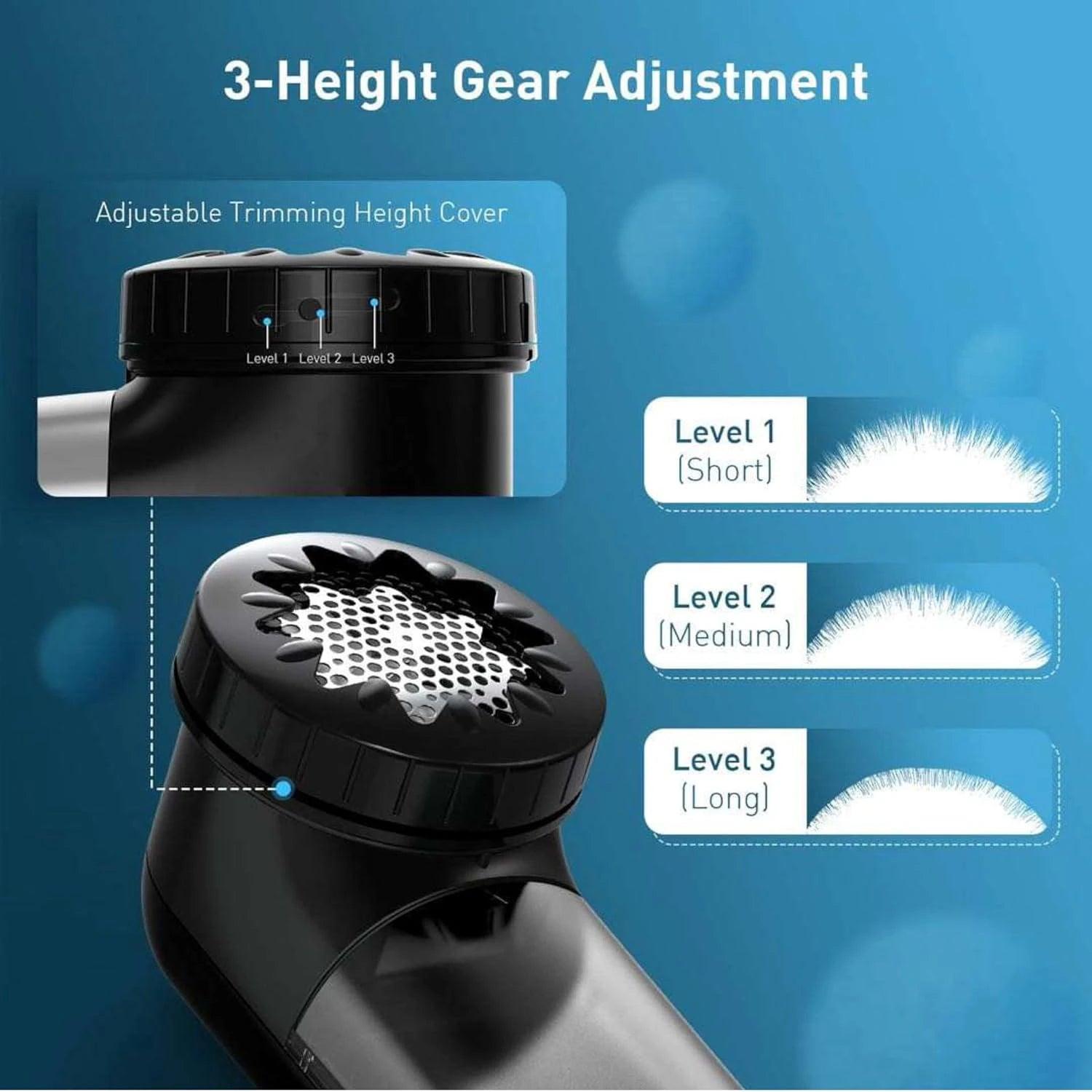 3 height adjustment for lint remover