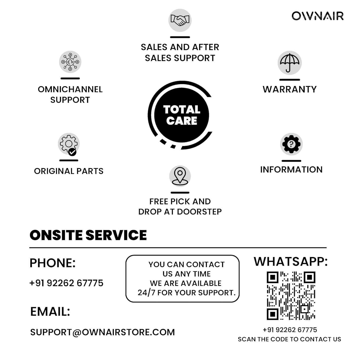 OWNAIR Smart Air Purifier For Coverage Area 150 Sq Ft- Removes 99.97% of Pollen,Dust, Smoke, Quiet and Low energy consumption, Ideal for Bedrooms - White