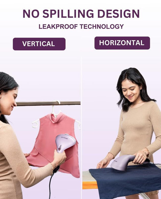 OWNAIR Handheld Garment Steamer for clothes, steam iron press, easy vertical horizontal steaming, steamer for ironing clothes, 24g/min high steam 1800 Watt, 110 ml, 15-sec Fast Heating (Purple)