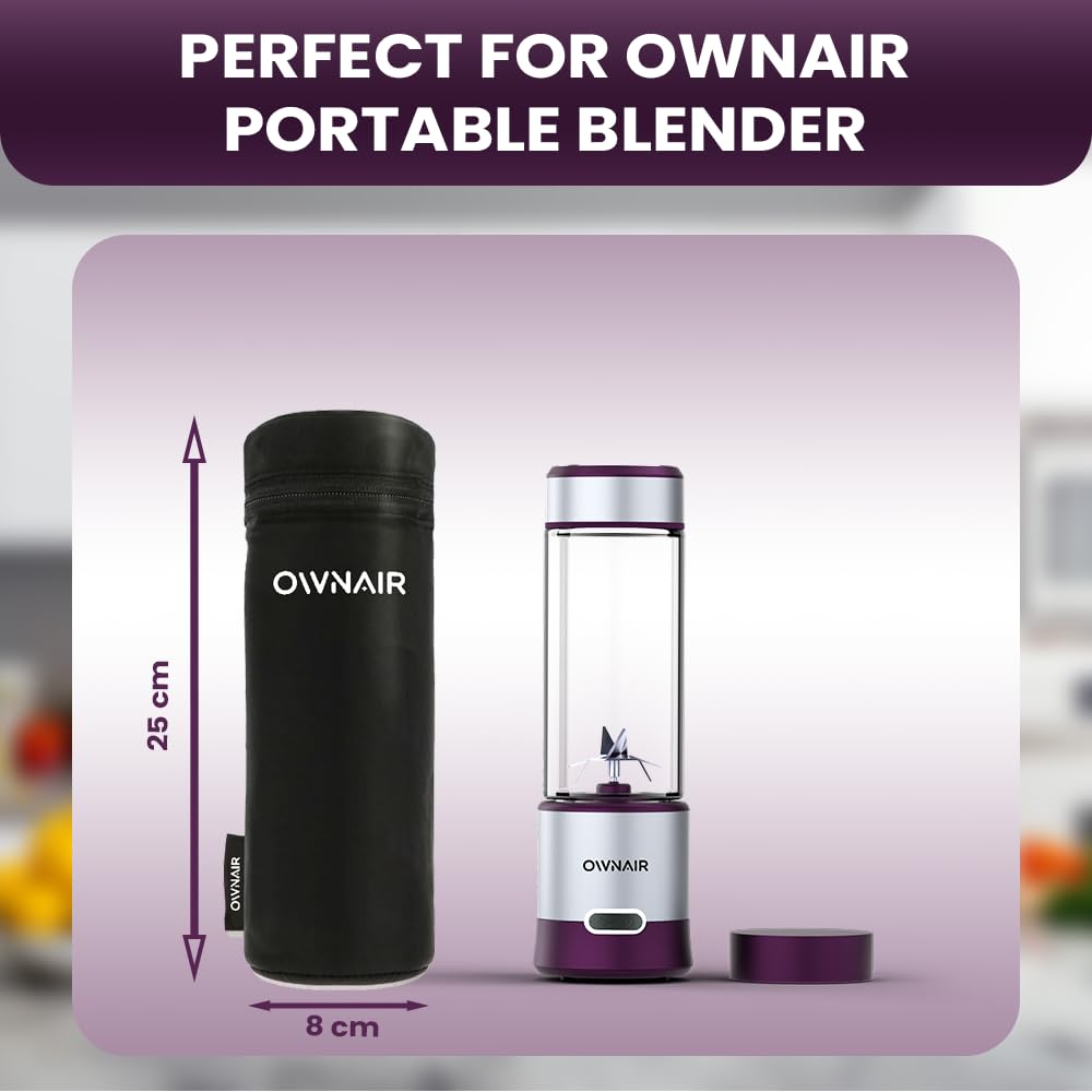 OWNAIR Insulated Sleeve Portable Blender Bag | Durable | Sleek | Functional | for OWNAIR Blender - Black
