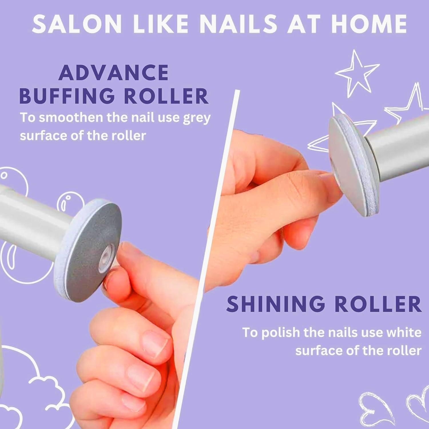 get salon like nails home with buffing roller comes with callus remover