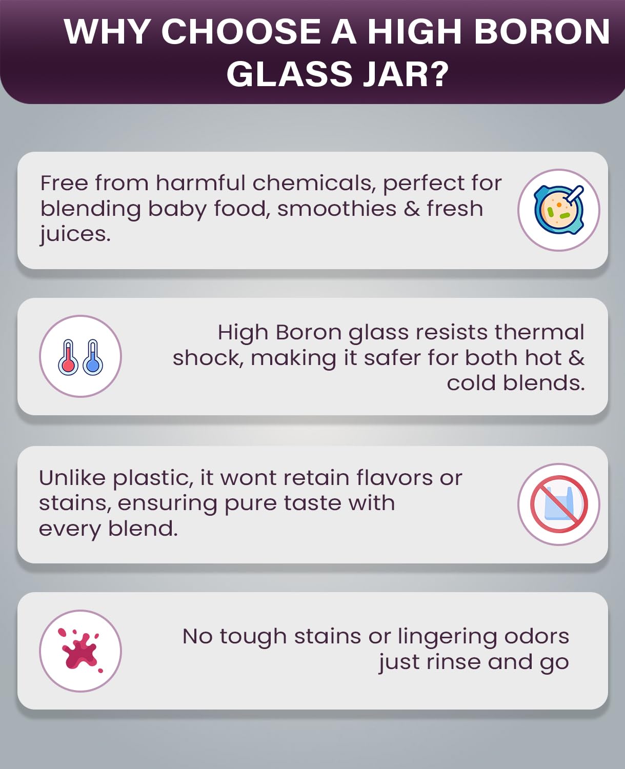 OWNAIR Glass Jar for Portable Blender, 450 ml
