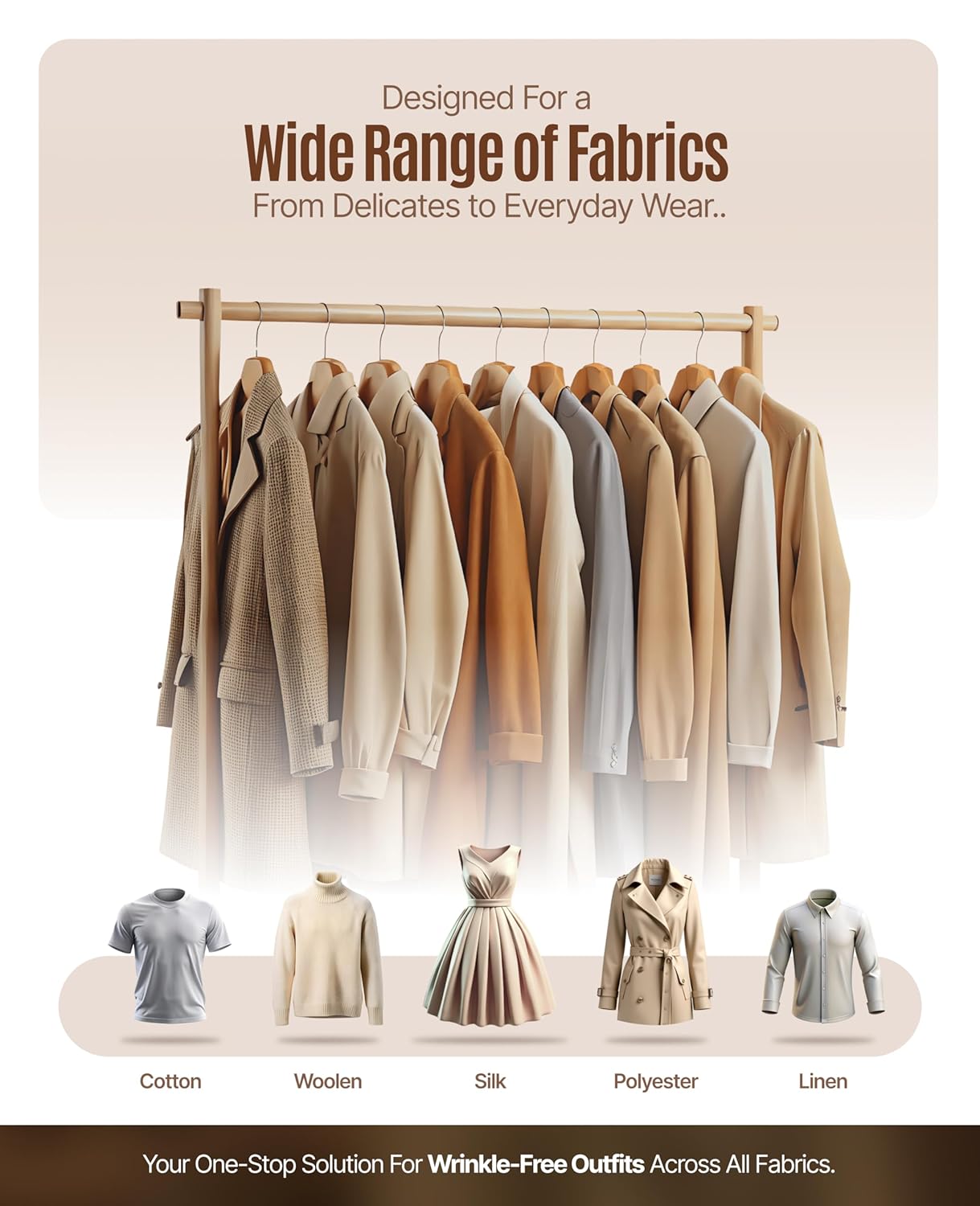 OWNAIR 2 In 1 Turbo Handheld Wet and Dry Garment Steamer for clothes, steam iron press, easy vertical horizontal steaming, steamer for ironing clothes, 24g/min high steam 1300 Watt