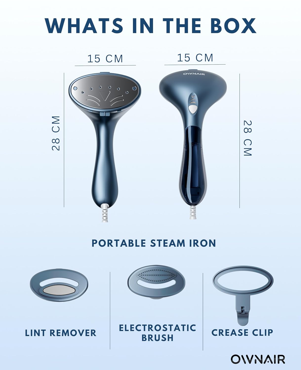 OWNAIR Steam Iron Handheld Makes Everyday Garment Care Faster and Easier