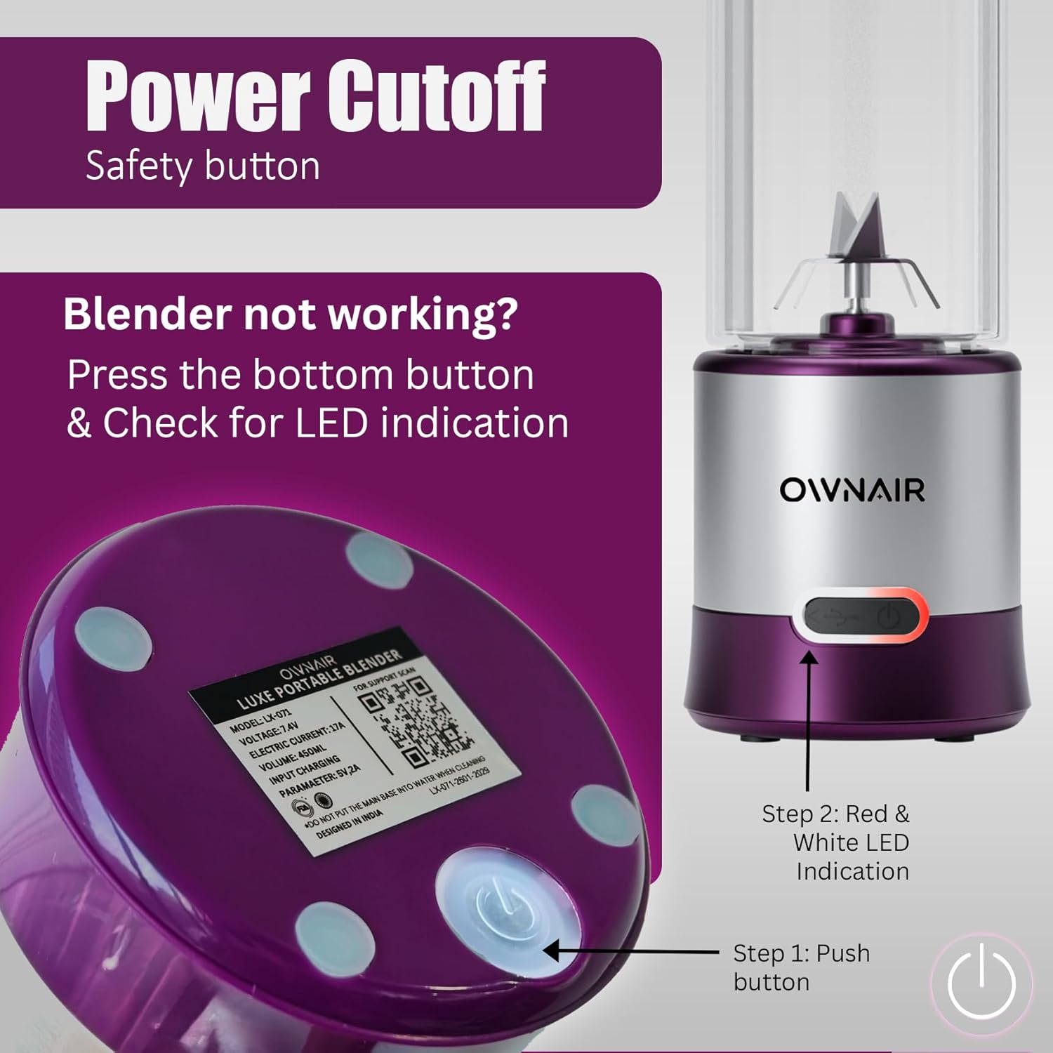 Why the OWNAIR Portable Blender Safety Cutoff Feature Makes Everyday Blending Stress Free