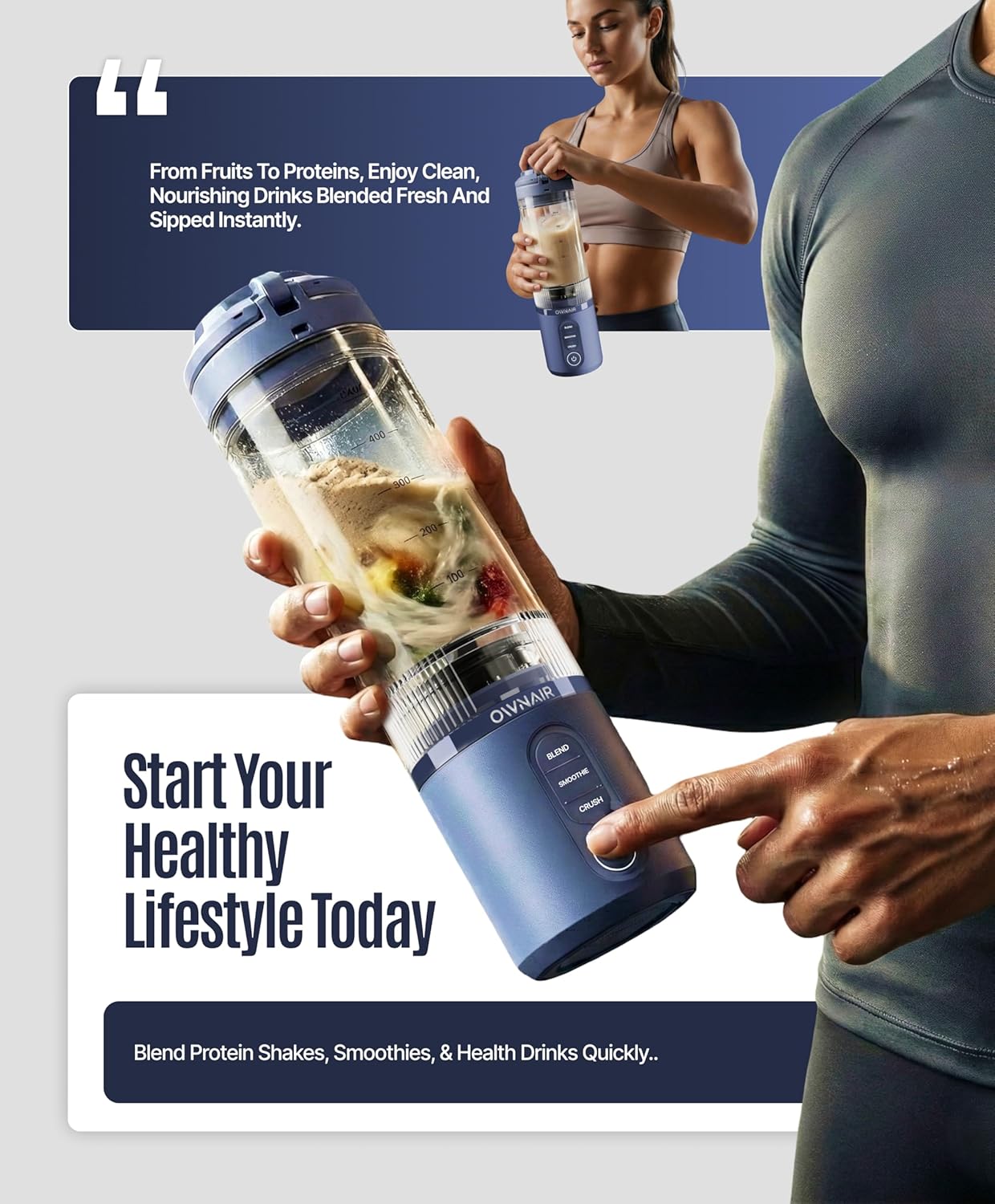 Best Portable Blender for Travel, Office & Gym: Stay Healthy This Summer With Ownair blender blast