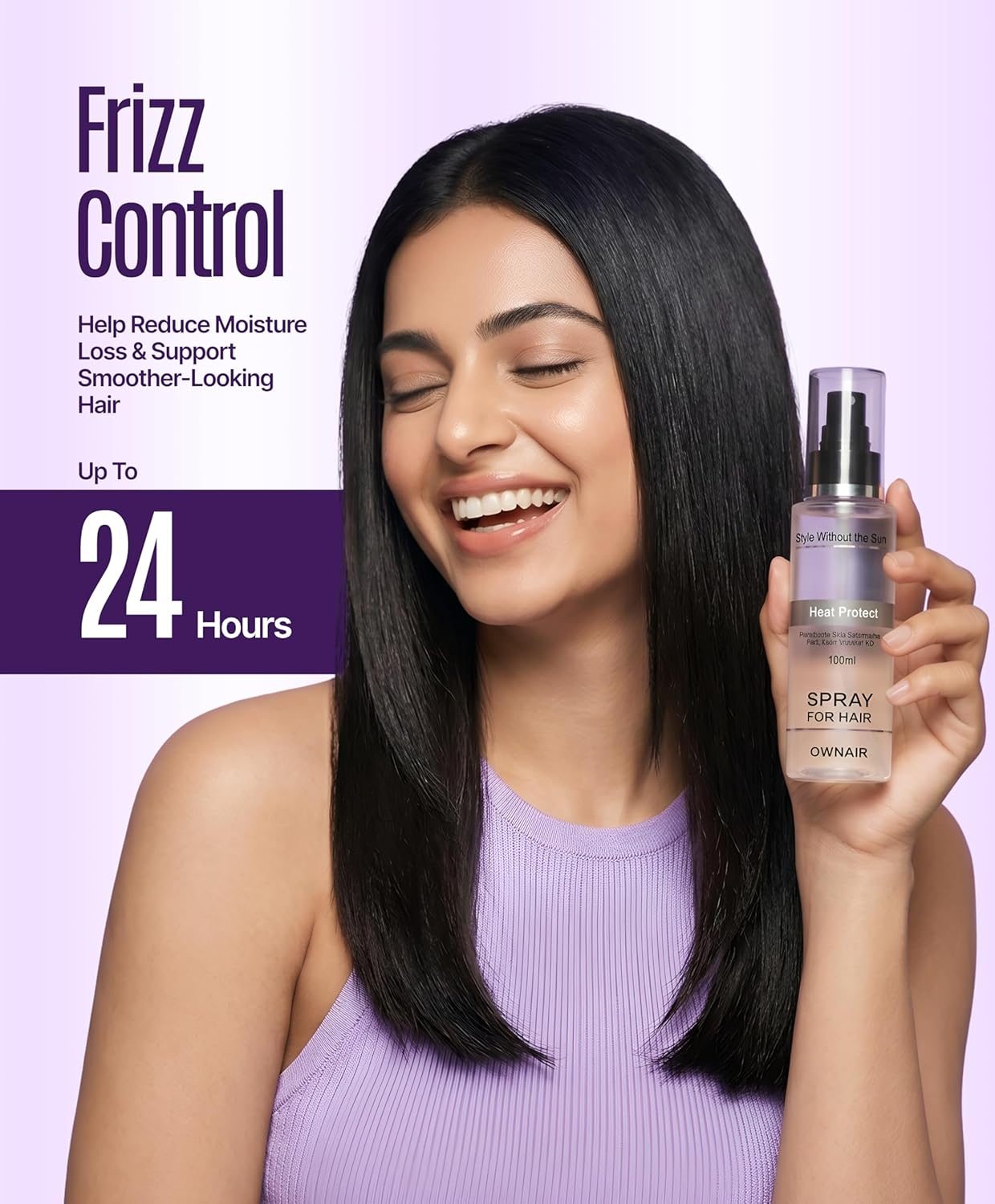 Stay Frizz Free All Day with OWNAIR Heat Protectant Spray for Hair