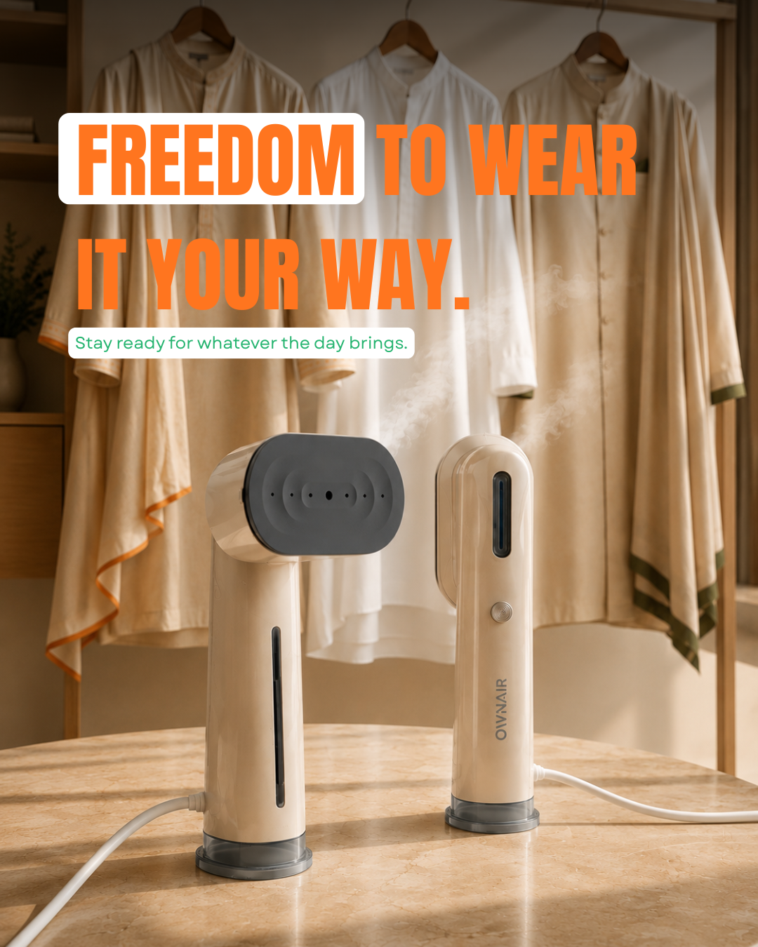 Ownair 2in1 Steamer: The Freedom to Wear What You Love, Your Way