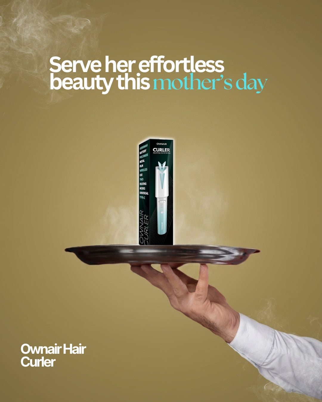 Serve Her Effortless Beauty This Mother’s Day with the OWNAIR Automatic Hair Curler