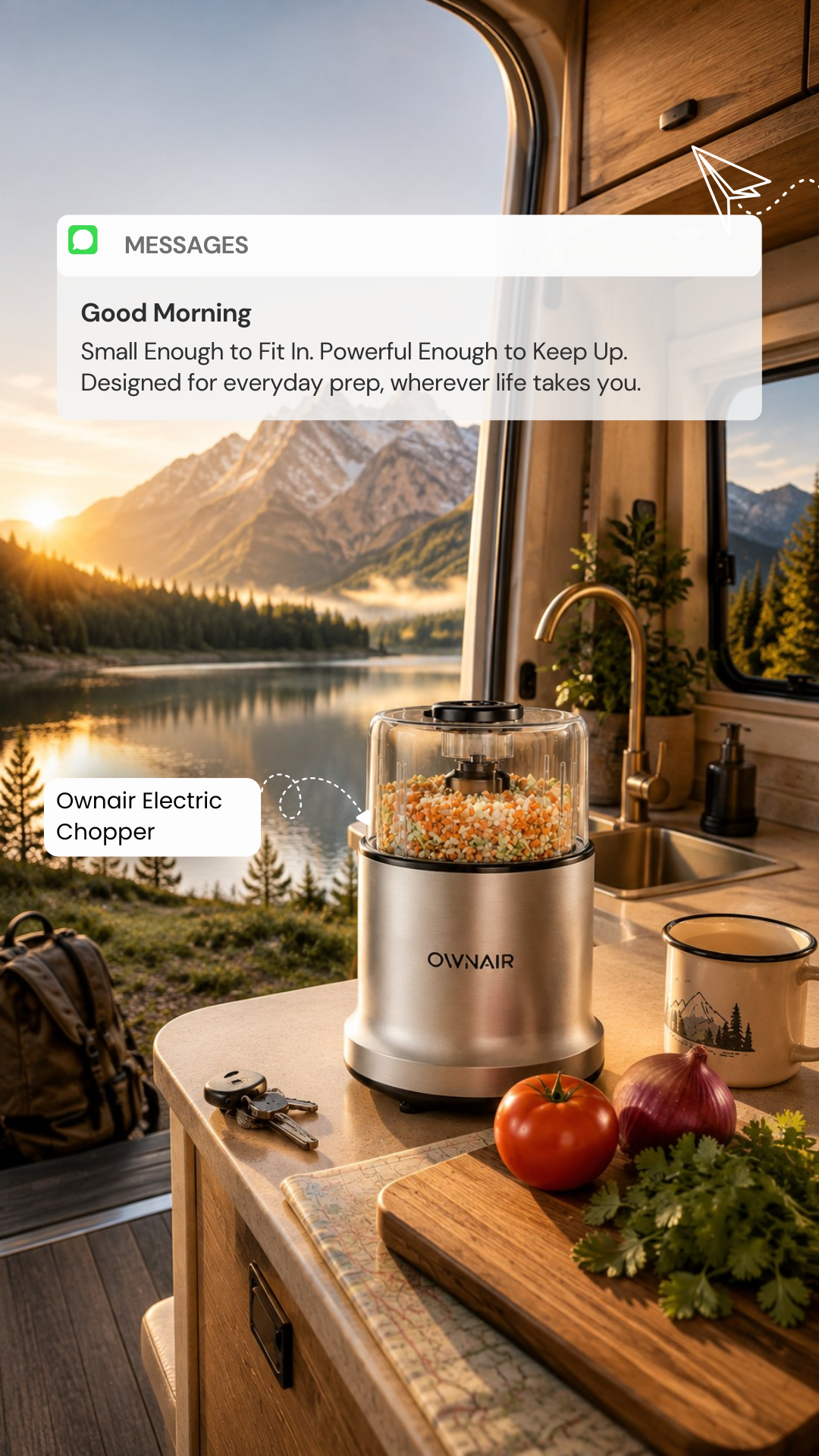 Ownair Electric Chopper: Small Enough to Travel, Powerful Enough for Everyday Cooking