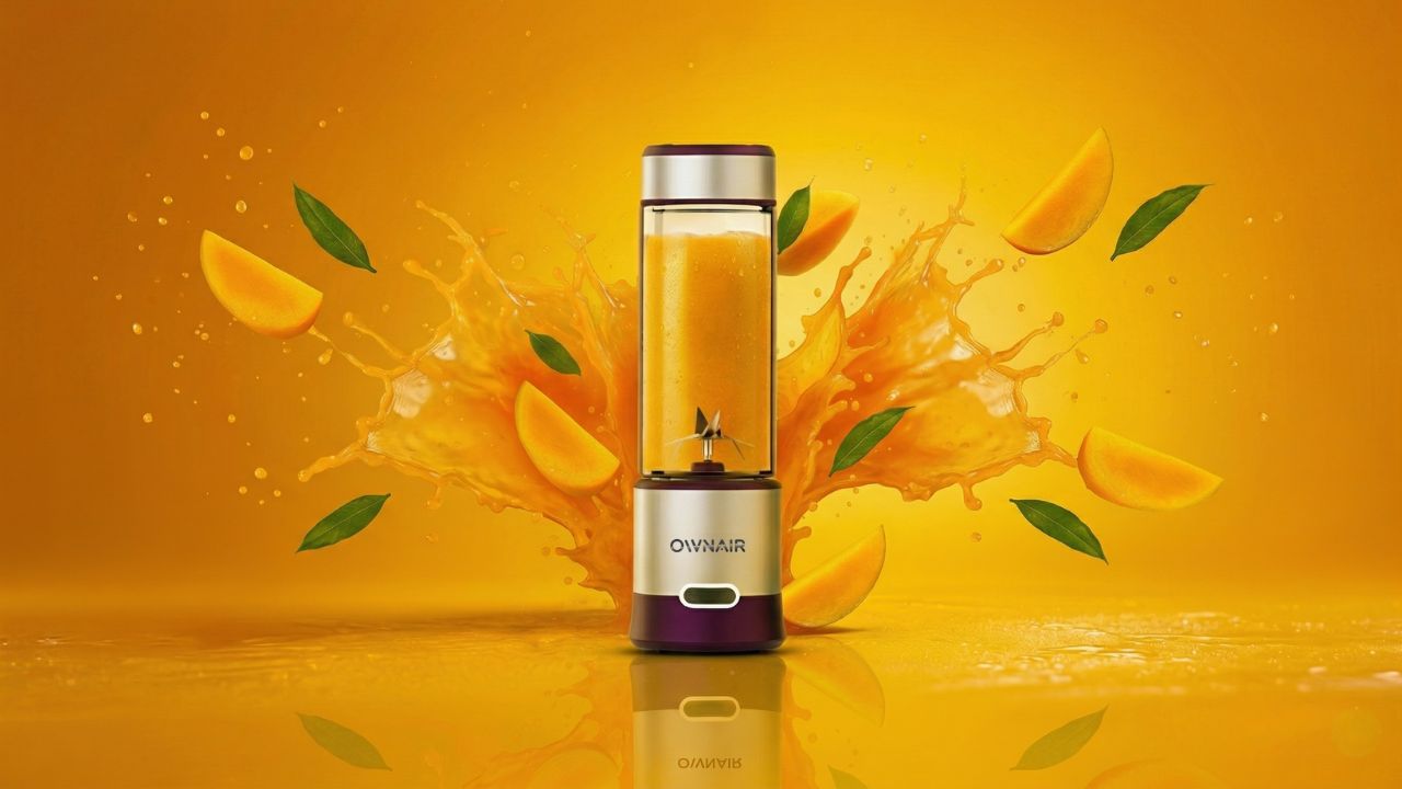 Mango Shake Without the Kitchen Mess with Ownair Portable Blender