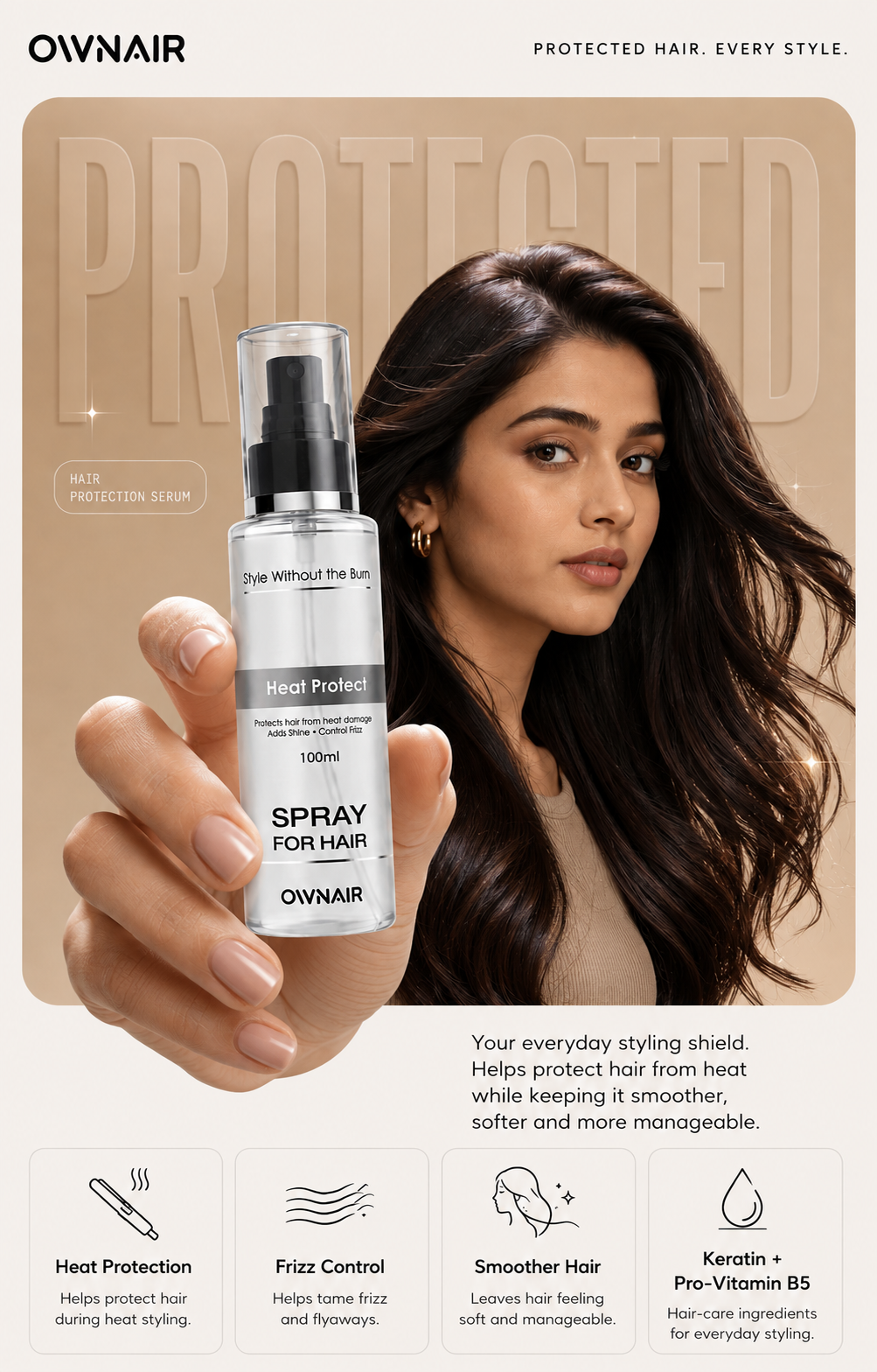 Best Heat Protection Serum for Hair Styling: Why Ownair Heat Protection Serum Belongs in Your Routine