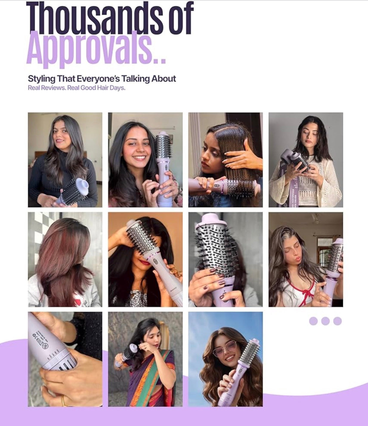 Buy Ownair 3-in-1 Hot Air Brush | 1200 Watt | Air Dryer, Straightener & Volumizer