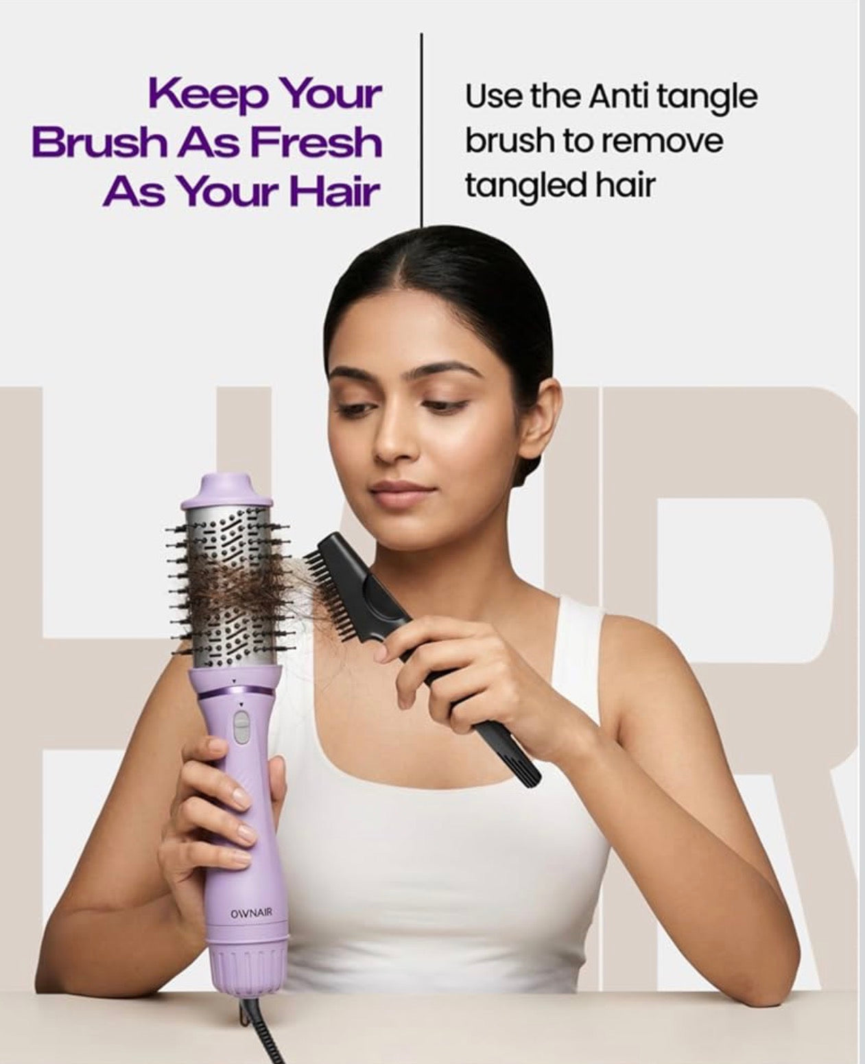 Ownair 1200W Hot Air Brush Hair Dryer | 4 Heat & Speed Modes | Volumizing & Styling Brush