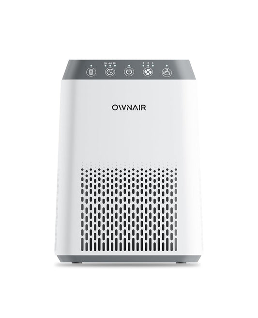 OWNAIR Smart Air Purifier For Coverage Area 220 Sq Ft- Removes 99.97% of Pollen,Dust, Smoke, Quiet and Low energy consumption, Ideal for Bedrooms - White